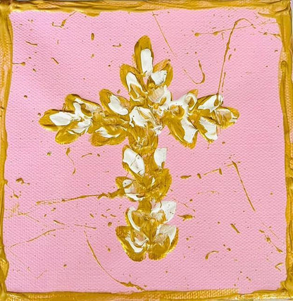 Golden Border Cross Painting