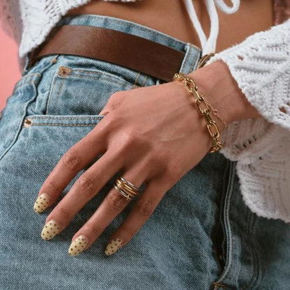 Olivia Mixed Metal Stacked Ring Set