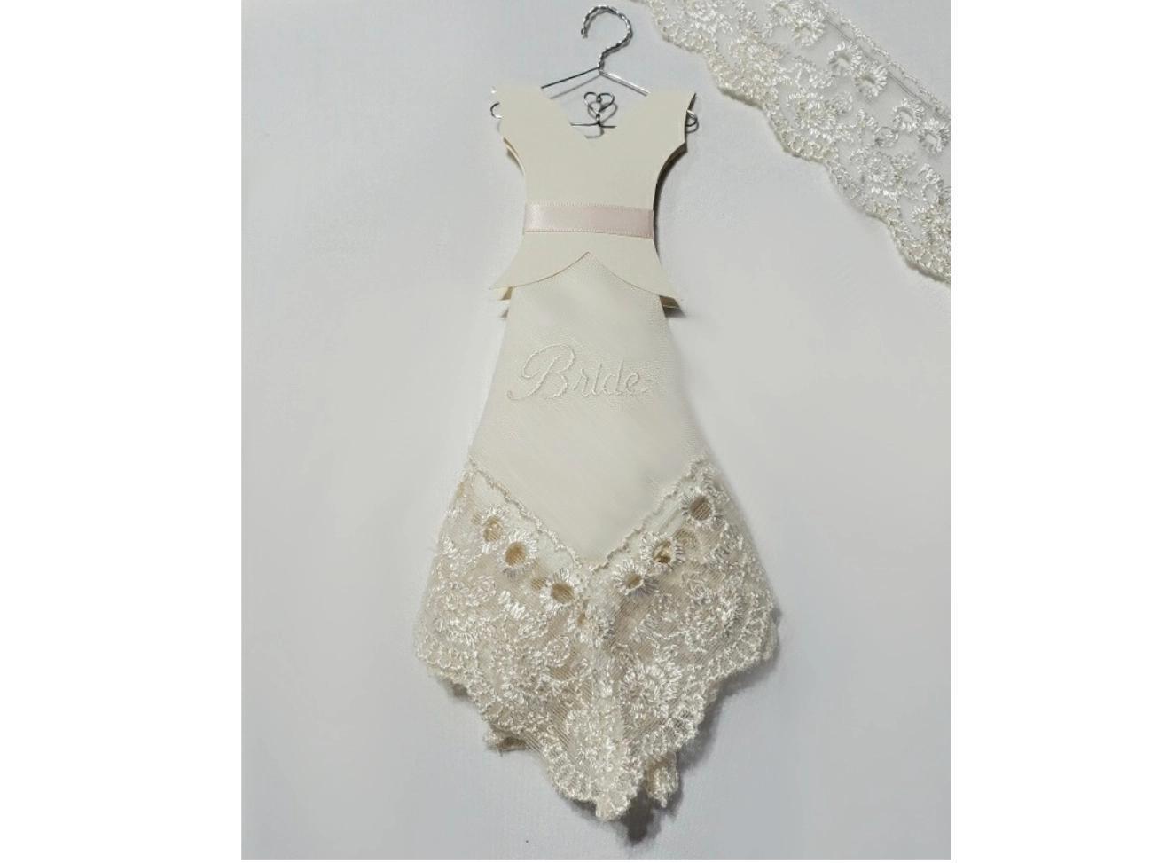 Ivory Embroidered Bridal Hanky