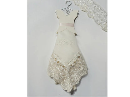 Ivory Embroidered Bridal Hanky