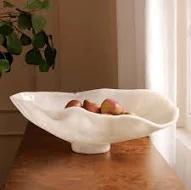 RESIN Alabaster Large Oval Bowl