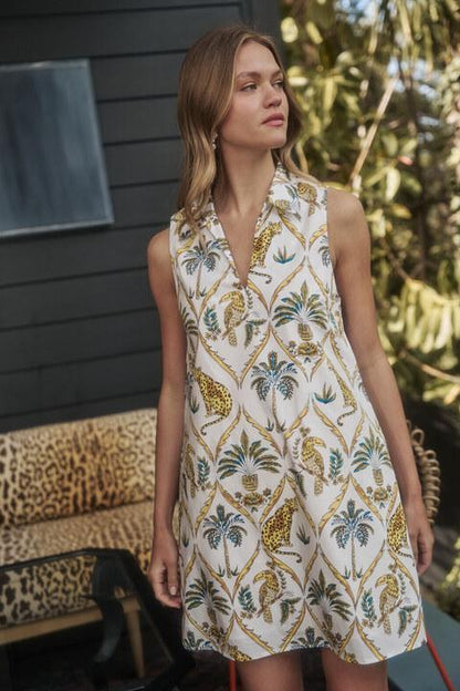 Lexya Collared Shift Mini Dress Tigress