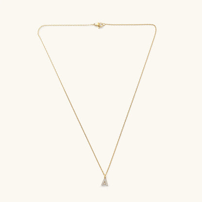 Mini Crystal Initial Charm Necklace- Waterproof