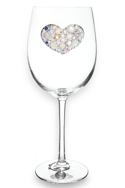 Multi Stone Heart Jeweled Glass