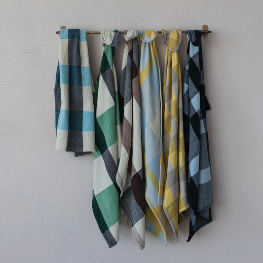 Plaid Print Microfibre Tea Towel