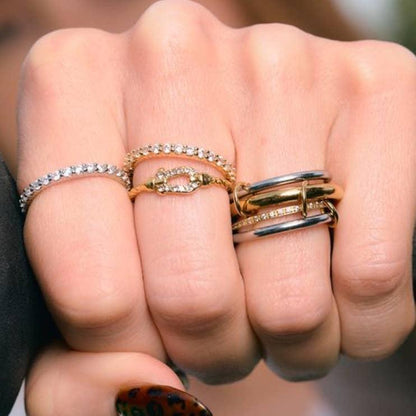 Mandy Gold Buckle Ring