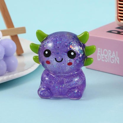 Maltose Glitter cute Salamander squishy fidget toy