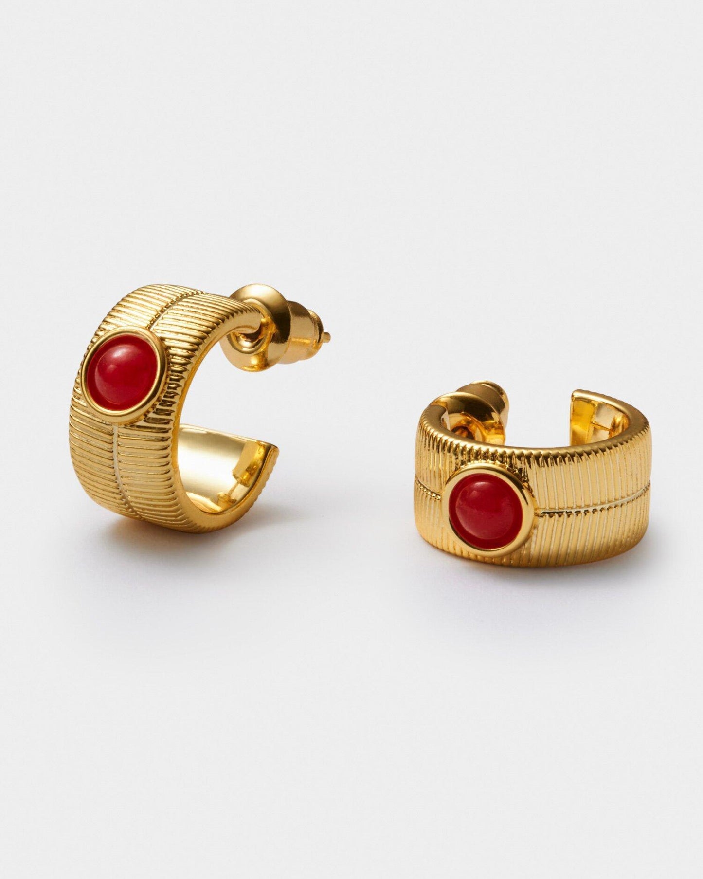 Birthstone Hoop Earrings