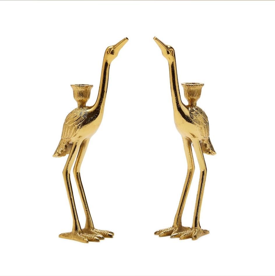 Crane Candle Holders