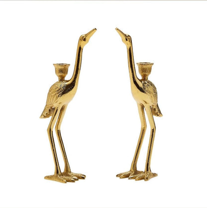 Crane Candle Holders