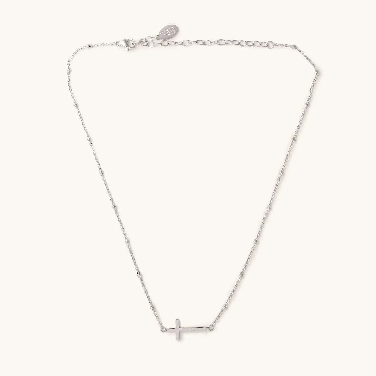Silver Heavenly Cross Choker