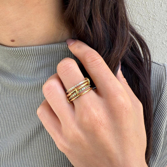 Madelyn Emerald Stacked Ring