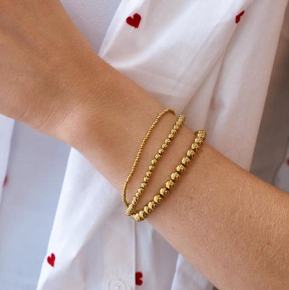 Waterproof Gold Ball Bracelets