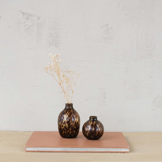 Tortoise Glass Mini Vase