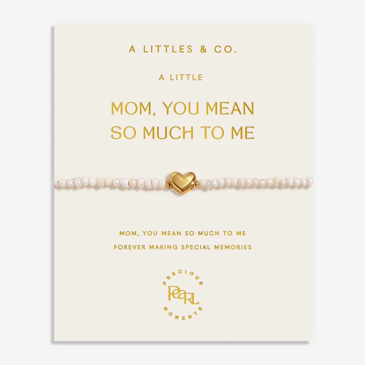 Mother's Day Pearls Heart Bracelet