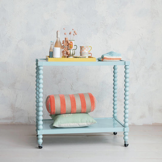 Lacquered Bar Cart on Casters