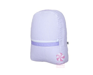 Seersucker Medium Backpack w/ monogram
