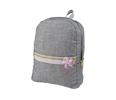 Seersucker Medium Backpack w/ monogram