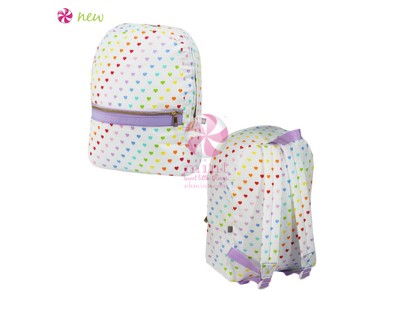 Seersucker Medium Backpack w/ monogram